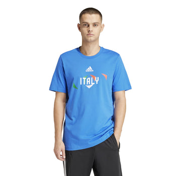 T-shirt blu da uomo adidas UEFA Euro 2024 Italy, Abbigliamento Sport, SKU a721500014, Immagine 0